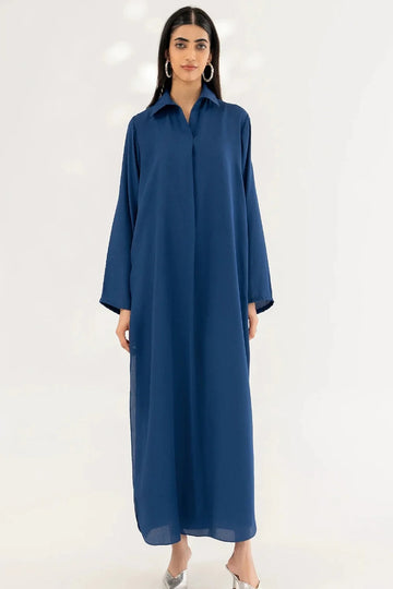 BE YOURSELF | PRET | NAVY COLLAR LONG DRESS