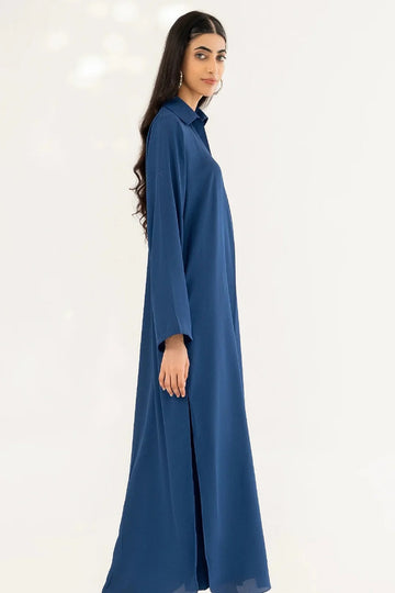 BE YOURSELF | PRET | NAVY COLLAR LONG DRESS