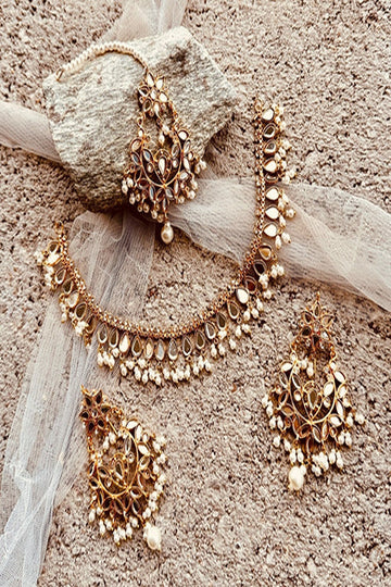 KOH-E-GEM | JEWELLERY | NAZAAKAT - KUNDAN NECKLACE SET
