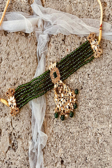 KOH-E-GEM | JEWELLERY | NOOR CHOKER SET - GREEN