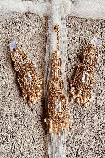 KOH-E-GEM | JEWELLERY | NOORÉ SHIMMER CHOKER SET – WHITE