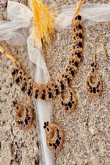 KOH-E-GEM | JEWELLERY | NOORÉH NECKLACE SET - BLACK