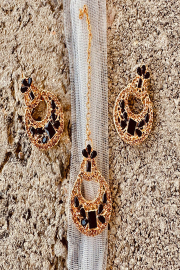 KOH-E-GEM | JEWELLERY | NOORÉH NECKLACE SET - BLACK