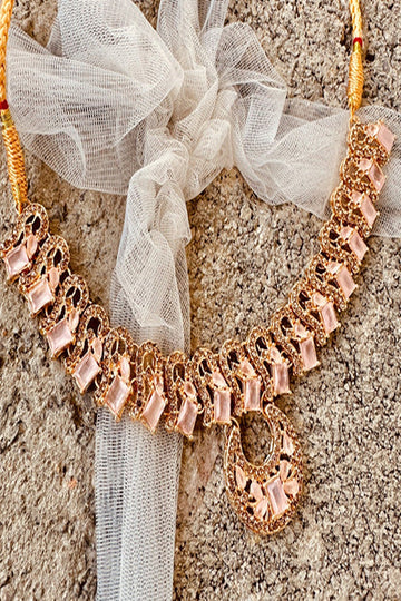 KOH-E-GEM | JEWELLERY | NOORÉH NECKLACE SET - PINK