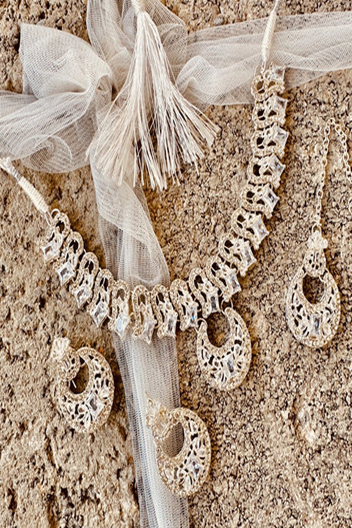 KOH-E-GEM | JEWELLERY | NOORÉH NECKLACE SET - SILVER