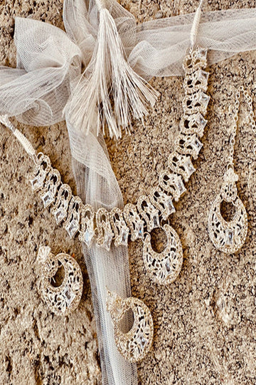 KOH-E-GEM | JEWELLERY | NOORÉH NECKLACE SET - SILVER