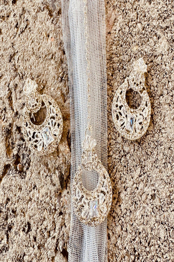 KOH-E-GEM | JEWELLERY | NOORÉH NECKLACE SET - SILVER