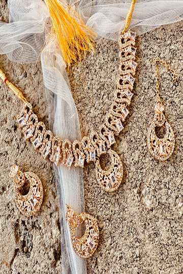 KOH-E-GEM | JEWELLERY | NOORÉH NECKLACE SET - WHITE