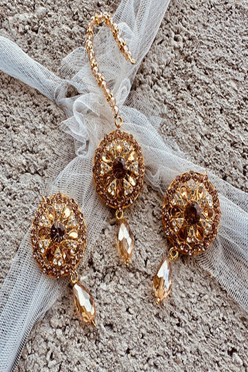 KOH-E-GEM | JEWELLERY | NUREH – DELICATE CHOKER SET - GOLD