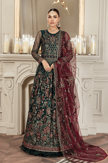 ZARIF | MEHROZE | PINE GREEN | FROCK