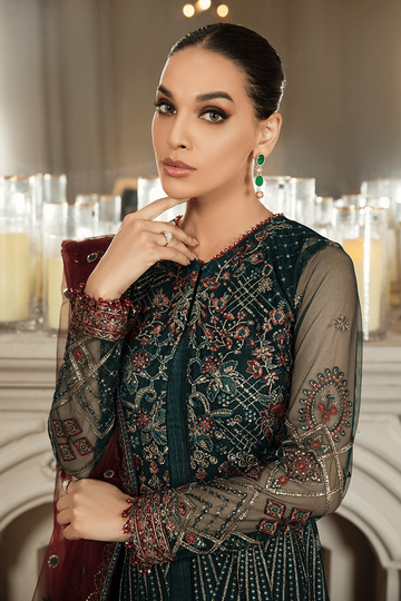 ZARIF | MEHROZE | PINE GREEN | GOWN
