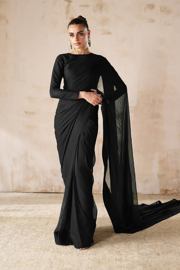 BAROQUE | PRET | PLAIN CHIFFON SAREE EN-1219