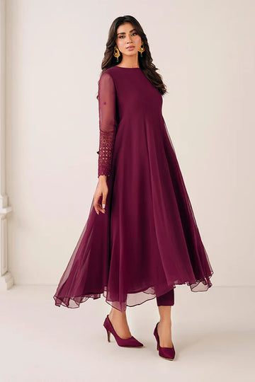 BAROQUE | PRET | EMBROIDERED CHIFFON FROCK PR-1121