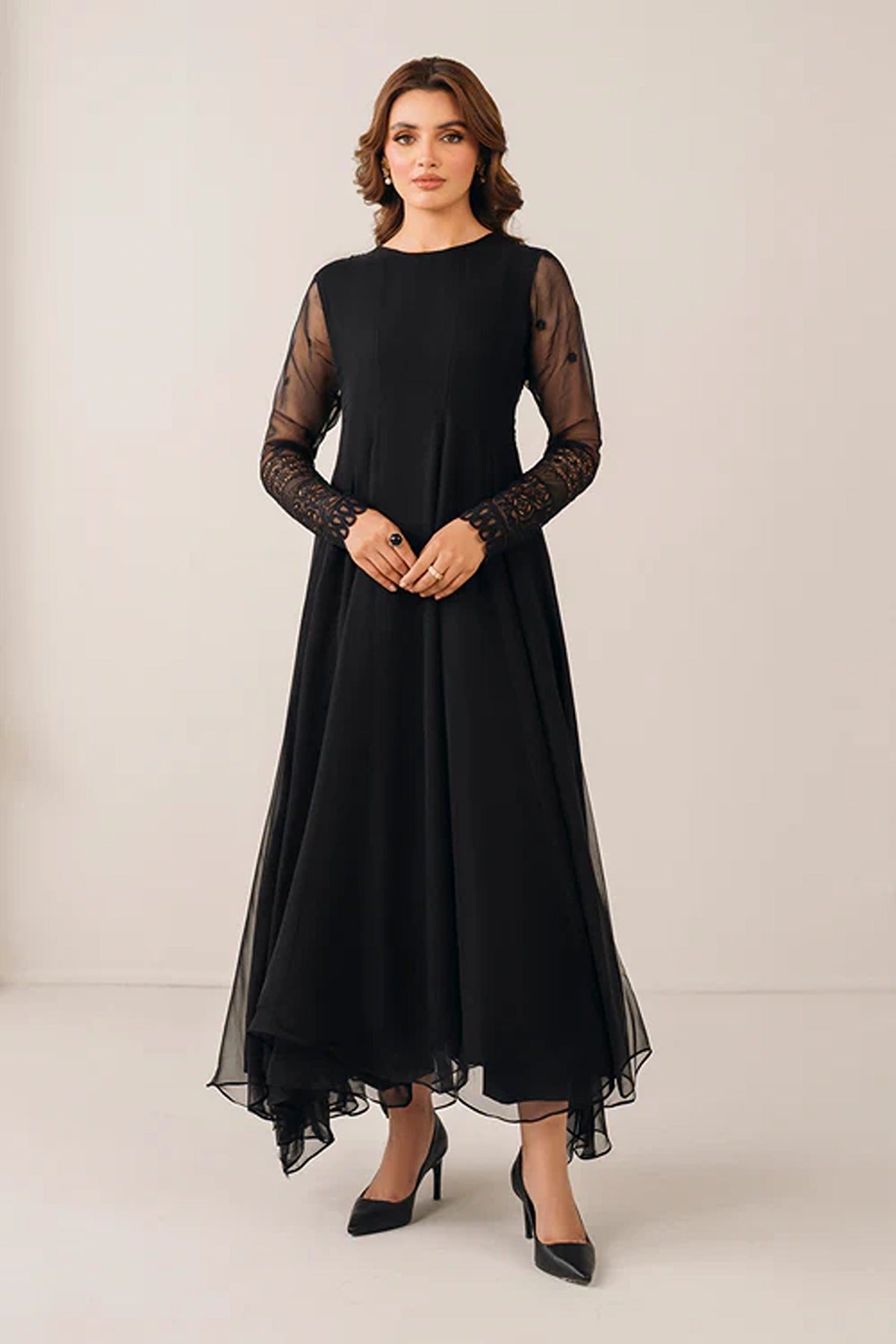 BAROQUE | PRET | EMBROIDERED CHIFFON FROCK PR-1122