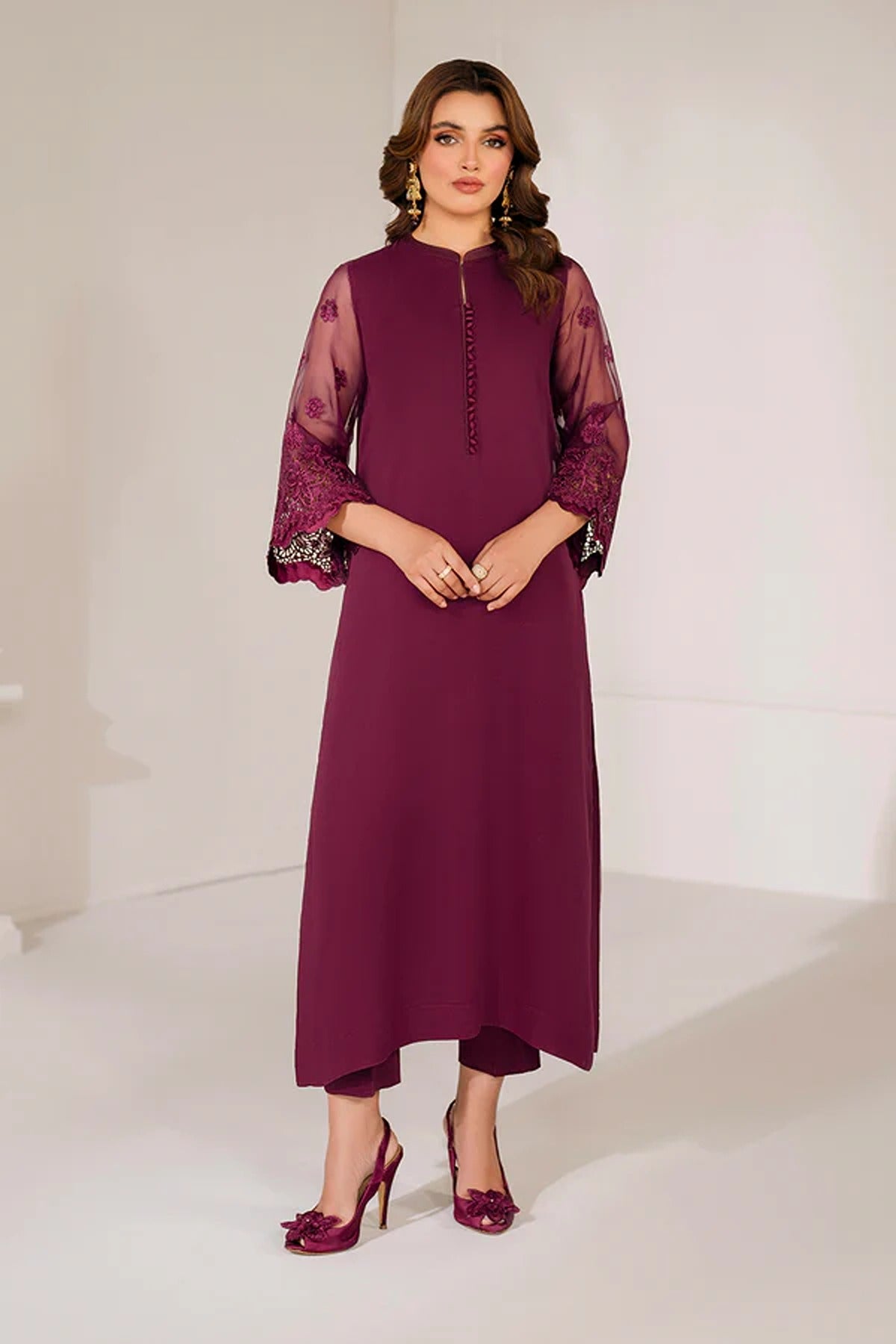 BAROQUE | PRET | EMBROIDERED CHIFFON PR-1128 | 2PC