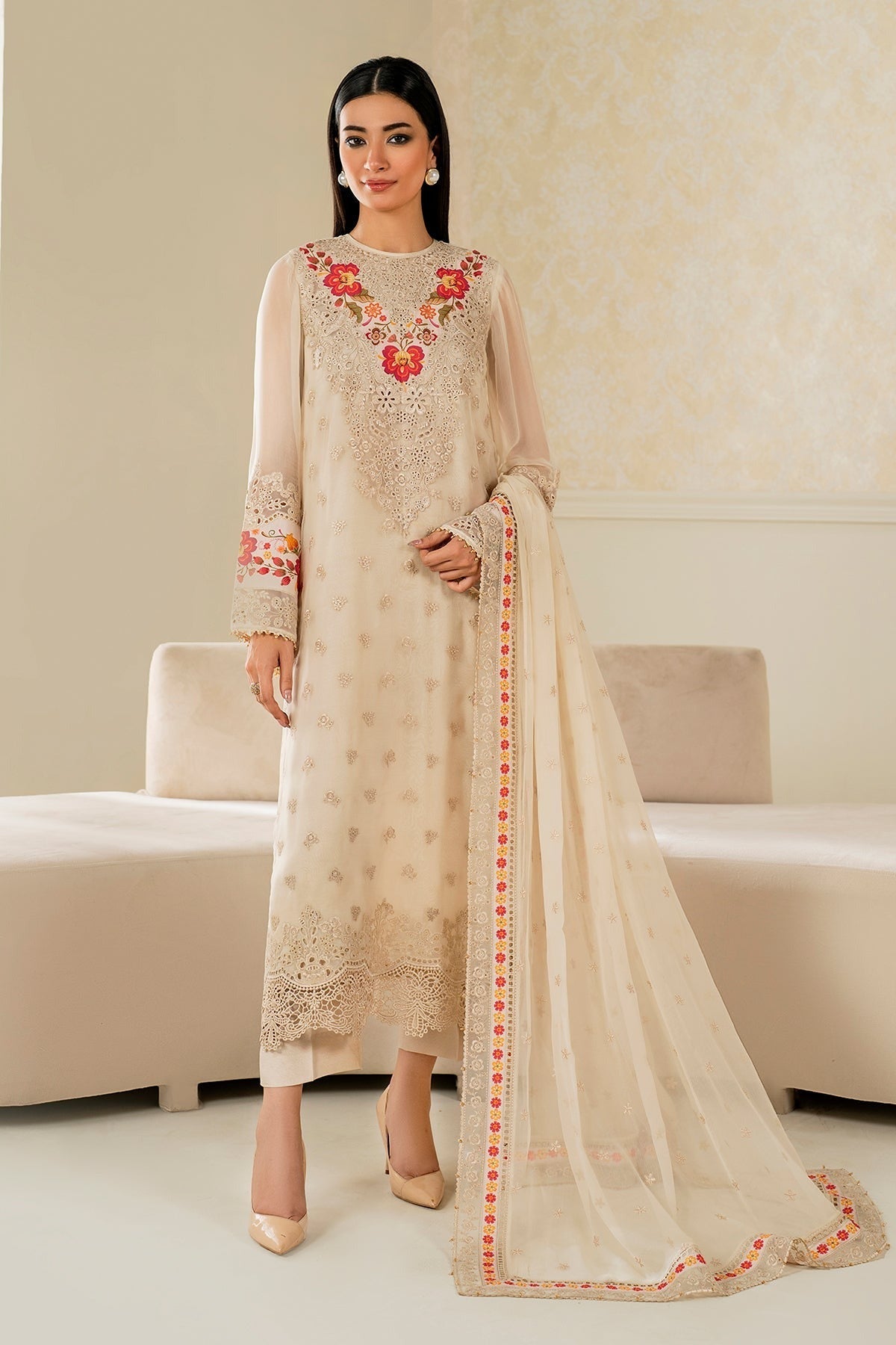 BAROQUE | PRET | EMBROIDERED CHIFFON PR-1145