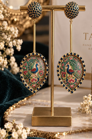 HS | EARRINGS | PEACOCK MINIATURE EARRINGS | BLUE
