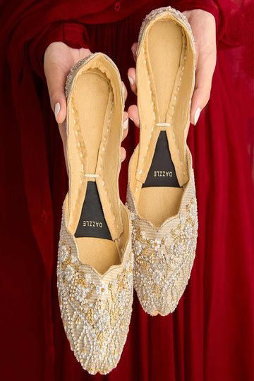 DAZZLE | KHUSSA SHOES | PEARL ICE (GOLD)