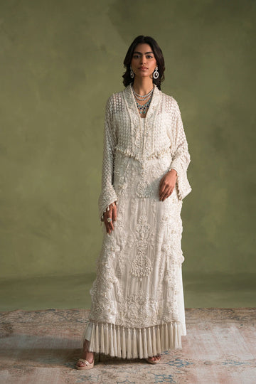 AMMARA KHAN | KAFTAN | PEARL WHITE MAGIC (D-14-B)