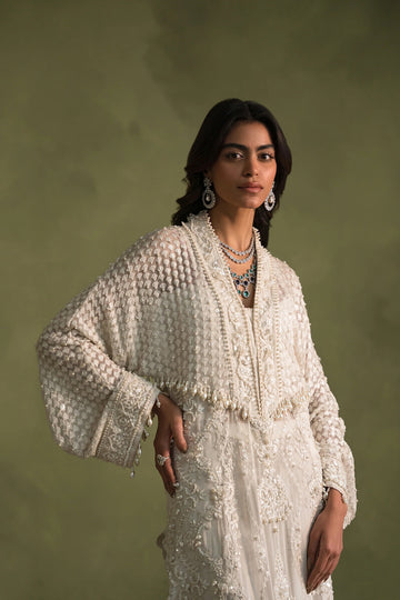 AMMARA KHAN | KAFTAN | PEARL WHITE MAGIC (D-14-B)