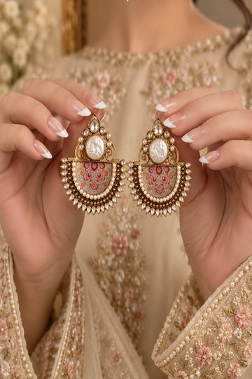 HS | EARRINGS | HERITAGE ANTIQUE GOLD & PEARLS