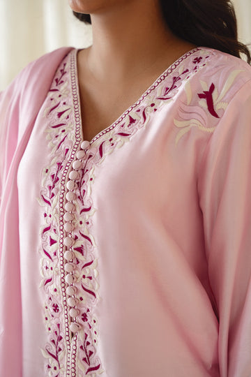 AZAARE BY HAMZA | POWDER PINK SUIT