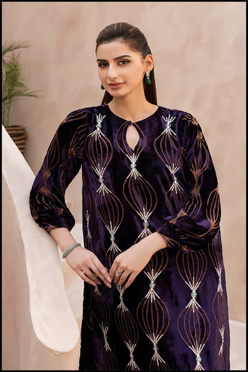 SUMAIRA AURANGZEB | THE VELVET CHAPTER | PLUM JEWEL