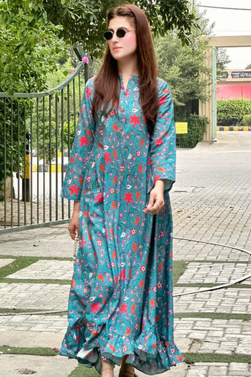 BE YOURSELF | PRET | PRINTED COTTON SILK MAXI