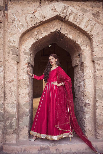 MAHA WAJAHAT | FORMAL | RED MAXI