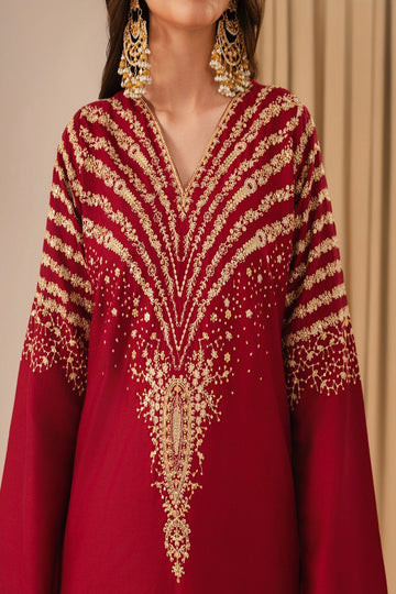 NOOR E UJALA | RANGENOOR | RED MIRACLE EMBROIDED 3 PC