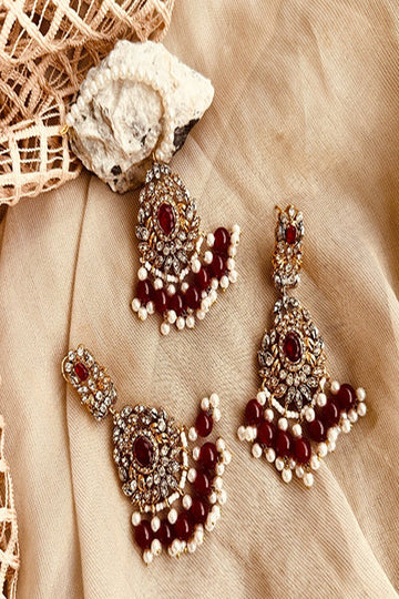 KOH-E-GEM | JEWELLERY | RHEA – LUXE MODERN CHOKER (MAROON)