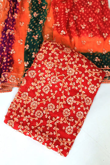 SALEEM FABRICS | RIWAJ - CHIFFON GOTA WORK - 2PC - ROG#09