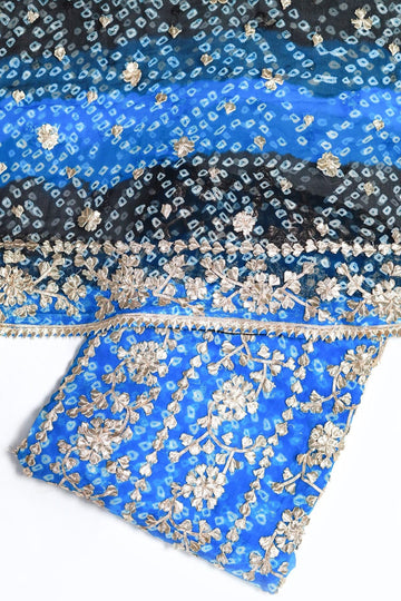 SALEEM FABRICS | RIWAJ - CHIFFON GOTA WORK - 2PC - ROG#11