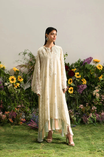 AMMARA KHAN | KAFTAN | RAINBOW CREAM KAFTAN (D-04)