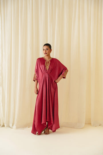 AZAARE BY HAMZA- PINK KAFTAN