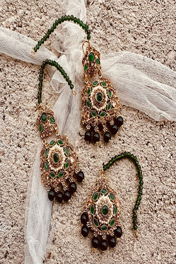KOH-E-GEM | JEWELLERY | REINA – BOLD ELEGANT CHOKER (GREEN)