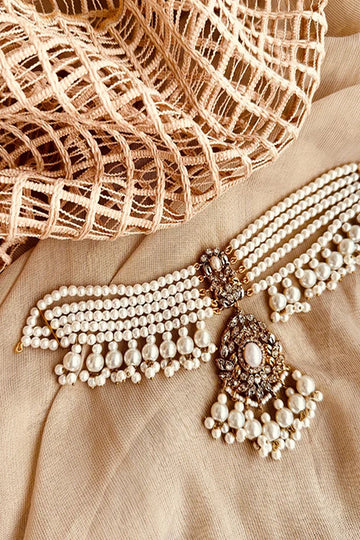 KOH-E-GEM | JEWELLERY | RHEA – LUXE MODERN CHOKER (WHITE)