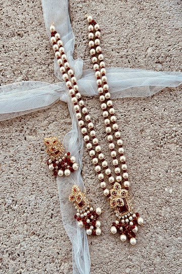 KOH-E-GEM | JEWELLERY | ROOHI RADIANCE MALAA - MAROON