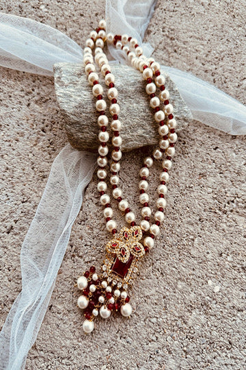 KOH-E-GEM | JEWELLERY | ROOHI RADIANCE MALAA - MAROON