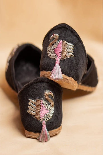 DAZZLE | KHUSSA SHOES | ROSE PINK (BLACK)