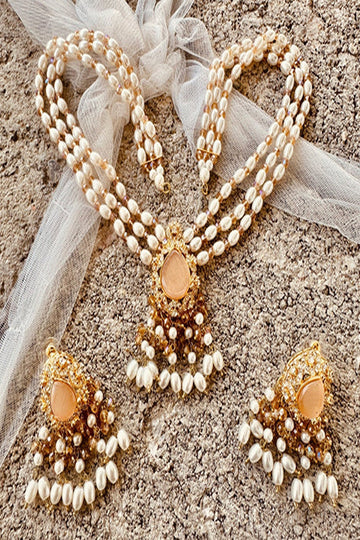 KOH-E-GEM | JEWELLERY | ROYAL ALLURE MALA SET - CHAMPAGNE