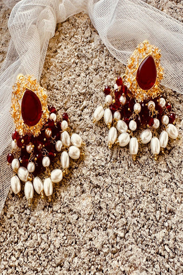 KOH-E-GEM | JEWELLERY | ROYAL ALLURE MALA SET - MAROON