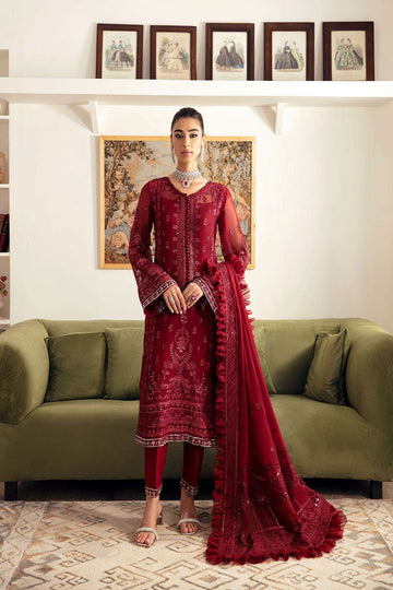 GULAAL | EMBROIDERED CHIFFON 2023 VOLUME 1 | RUBY GL-EC-23V1-02