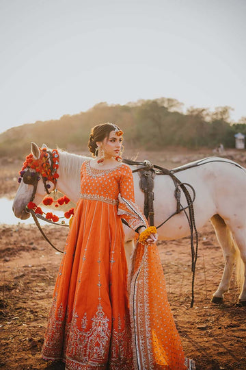 MAHA WAJAHAT | BRIDAL | SAKHIYAAN | ORANGE