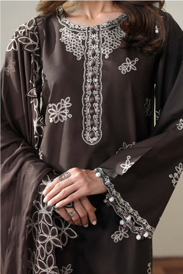 CROSS STITCH | MAHIRI EMBROIDERED COLLECTION | SEAL BROWN