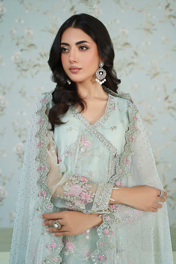 MARIA B | LUXURY FORMALS | EMBROIDERED ORGANZA SUIT | SF-EA24-20