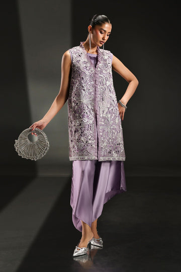 MARIA B | EID COLLECTION FORMALS | 3 PIECE EMBROIDERED ORGANZA SUIT | SF-EA26-22-LILAC