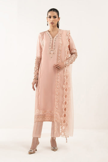 MARIA B | EID COLLECTION FORMALS | 3 PIECE EMBROIDERED RAW SILK SUIT | SF-EF26-26-PINK