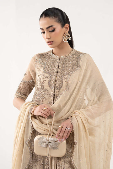 MARIA B | EID COLLECTION FORMALS | 3 PIECE EMBROIDERED ORGANZA SUIT | SF-EF26-05-COFFEE