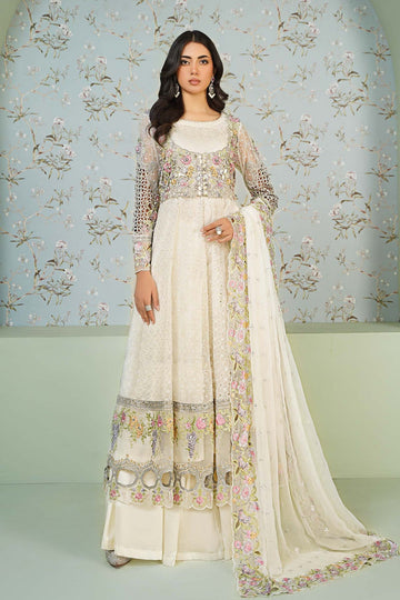 MARIA B | LUXURY PRET | 3 PIECE EMBROIDERED ORGANZA SUIT | SF-EA24-16